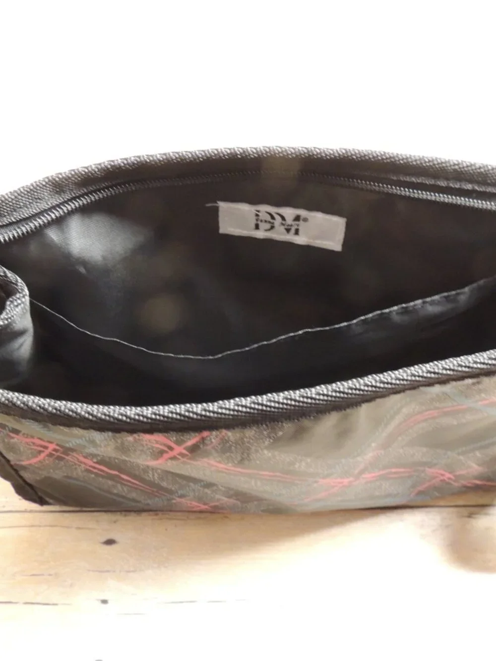 Donna Moore 2-Piece Plaid Makeup Bag Set with Mirror